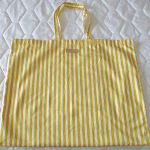 Rovimoss Women's Yellow and White Stripe Tote One Size 24" x 19"